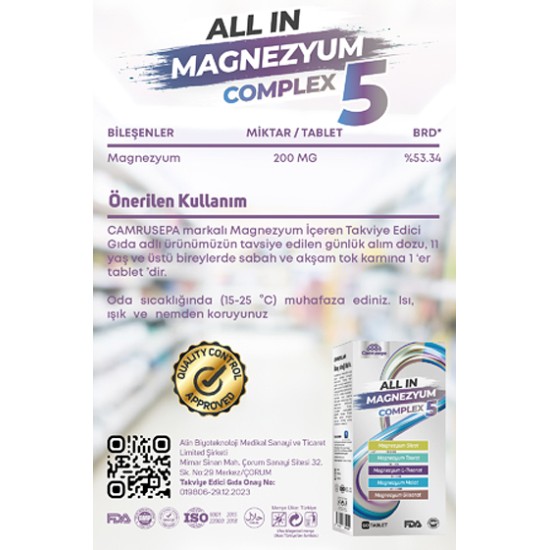 Camrusepa All In Magnezyum Complex 5